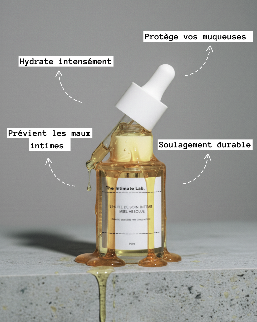 L'huile de soin intime au miel